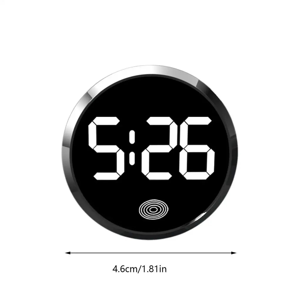 Car Clock Mini Clock Digital Touch-Control Light Watch with LED Display Vehicle Dashboard Decoration Clock Ornaments Accessories Oasis Select White light