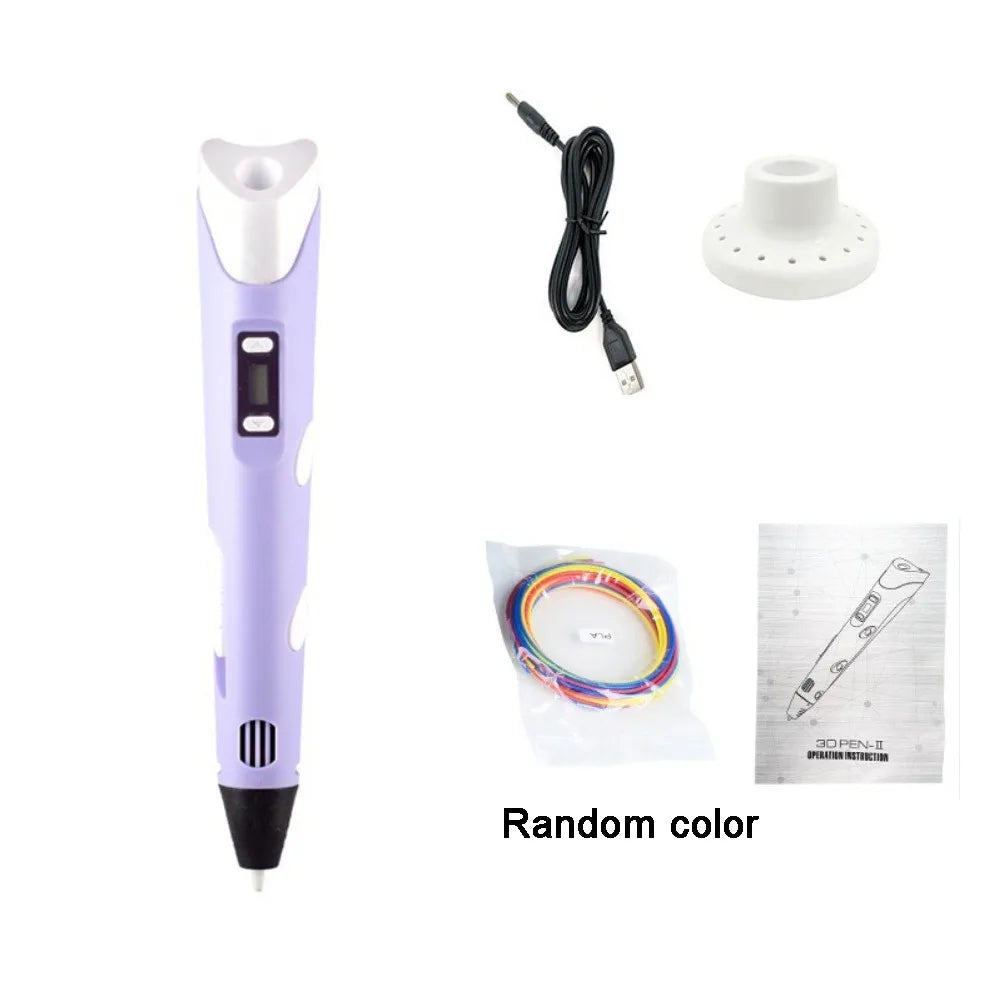 USB 3D Printing Pen | LED Display, Adjustable Speed & PLA