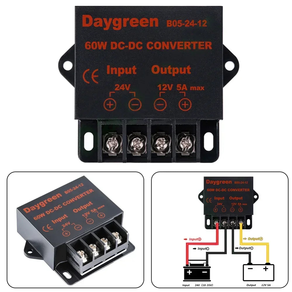 24V to 12V 10A DC DC Converter Regulator Car Step Down Reducer dc dc step-down module 12 volt stabilizer voltage regulator Oasis Select
