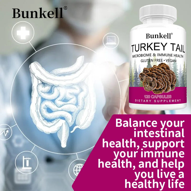Turkey Tail Mushroom Capsules 850mg – Immune & Gut Health Mushroom Supplement Oasis Select