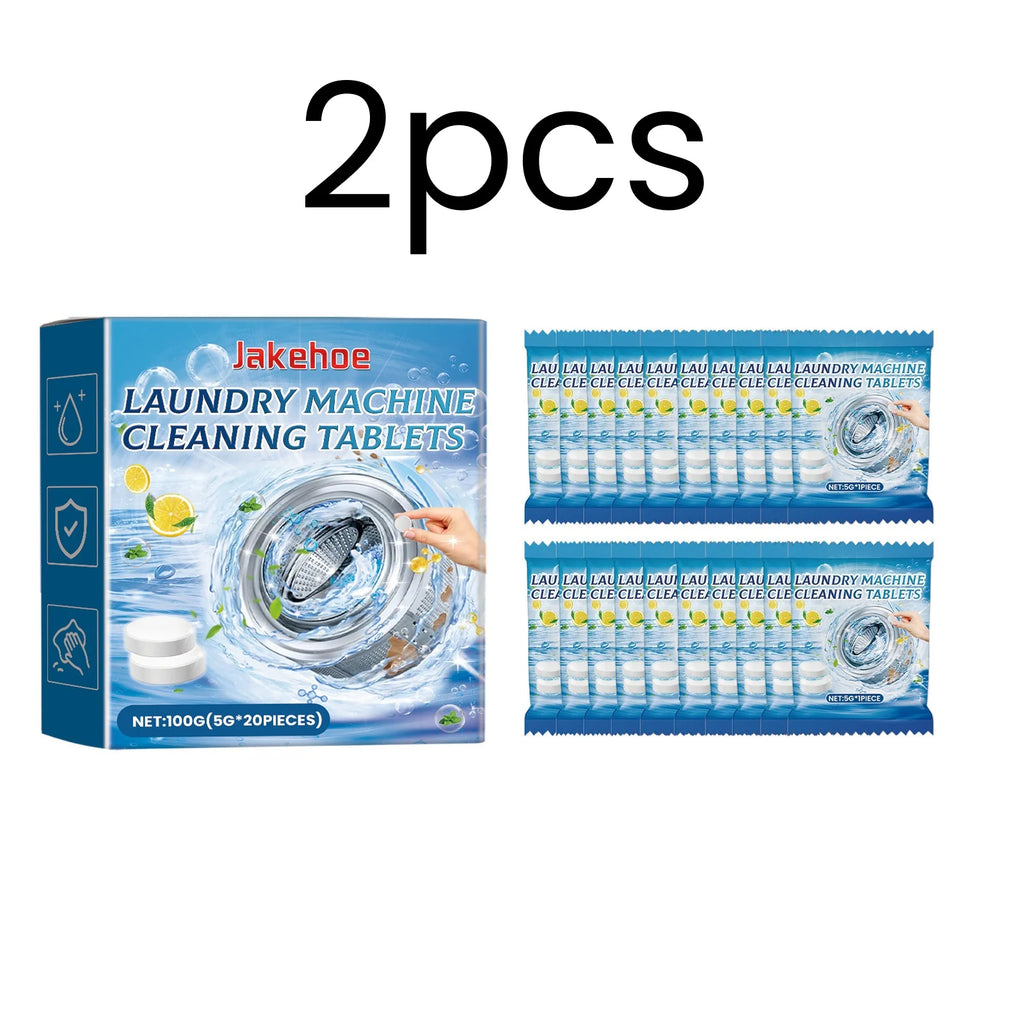 Jakehoe Laundry Machine Cleaning Tablets Deep Cleaning Remove Odor Long Lasting Effect Washing Machine Cleaner Tablets 20 Pieces Oasis Select 2 Boxed