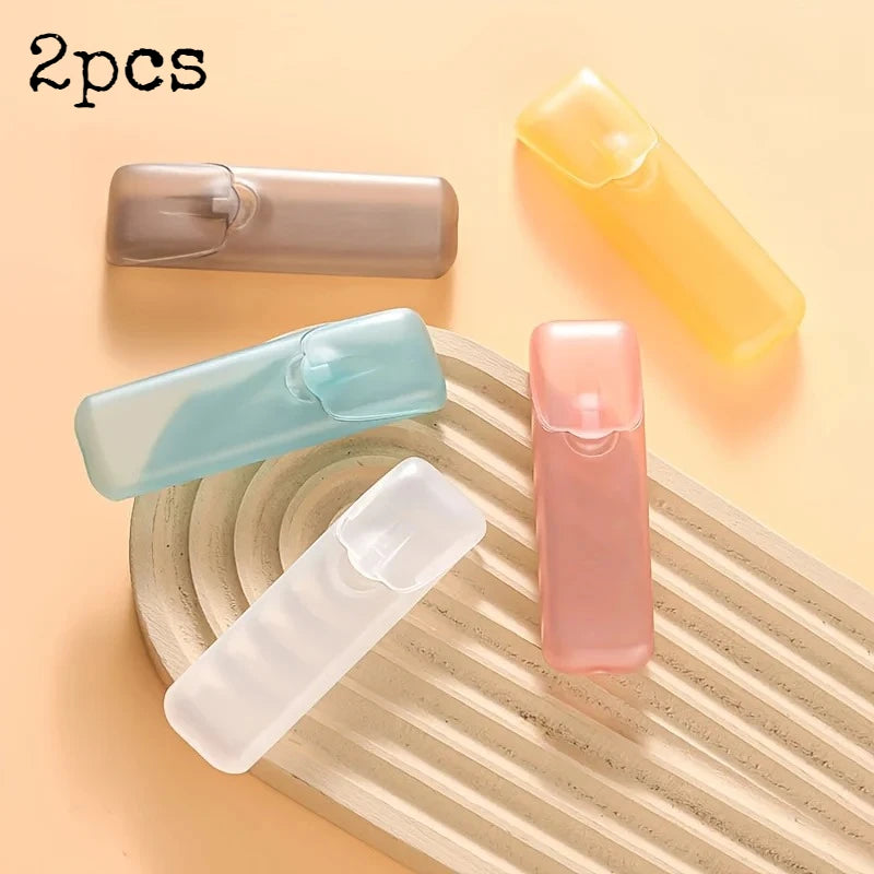 Mini Toothpick Storage Box with Lid Toothpick Box Portable Travel Floss Organizer Cotton Swab Dispenser Toothpick Dispenser Oasis Select 2pcs-Random Color
