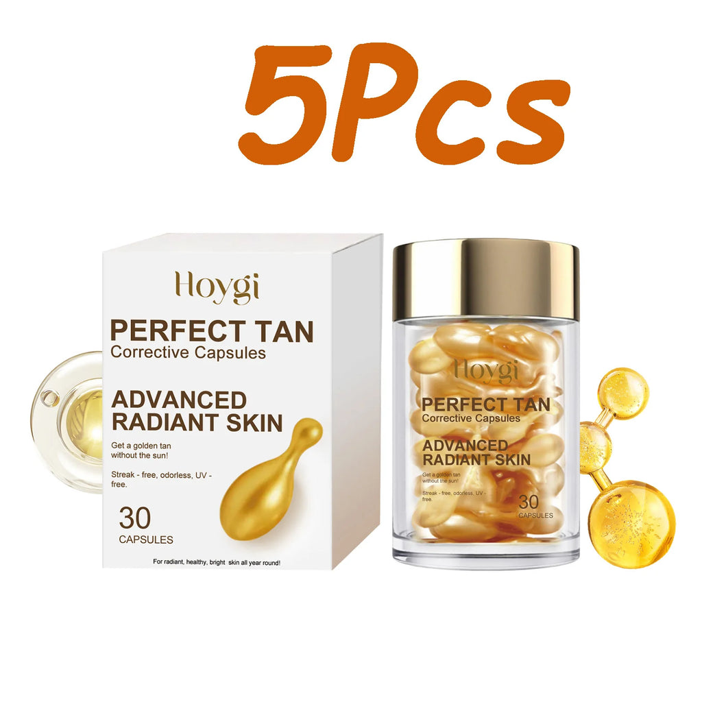 Portable Tanning Capsule Accelerate Natural Bronze Tan Moisturizing & Soothing Even Skin Tone Sunless Self-Tanning Serum Oasis Select 150 capsules