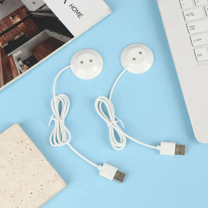 USB Magnetic Charging Dock Base Rose Toys Charger Standing Magnetic Adapter USB Charger Cable Cord Replacement For Rose Massager Oasis Select 2Pcs White