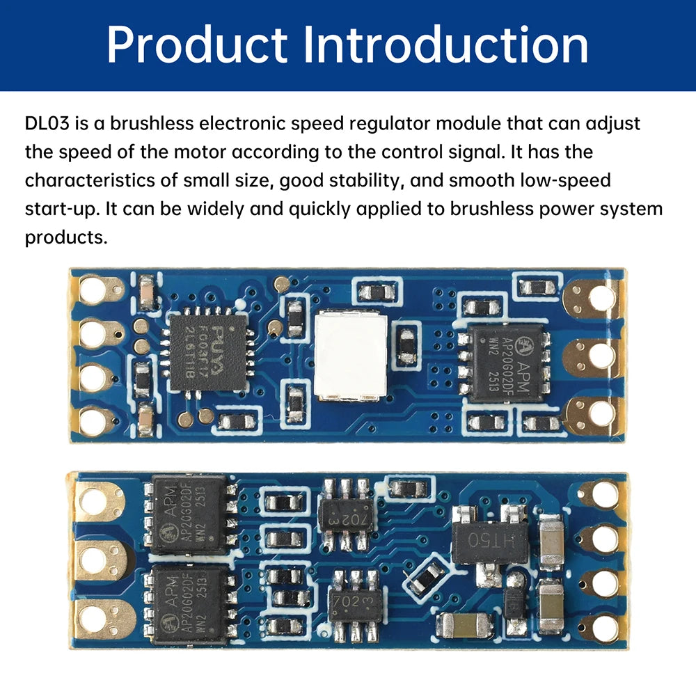 2S-3S DC5V-16V 8A RC Model Brushless ESC Controller PWM Motor Driver Board DL03 Compatible with 1104 1106 1306 Brushless Motor Oasis Select