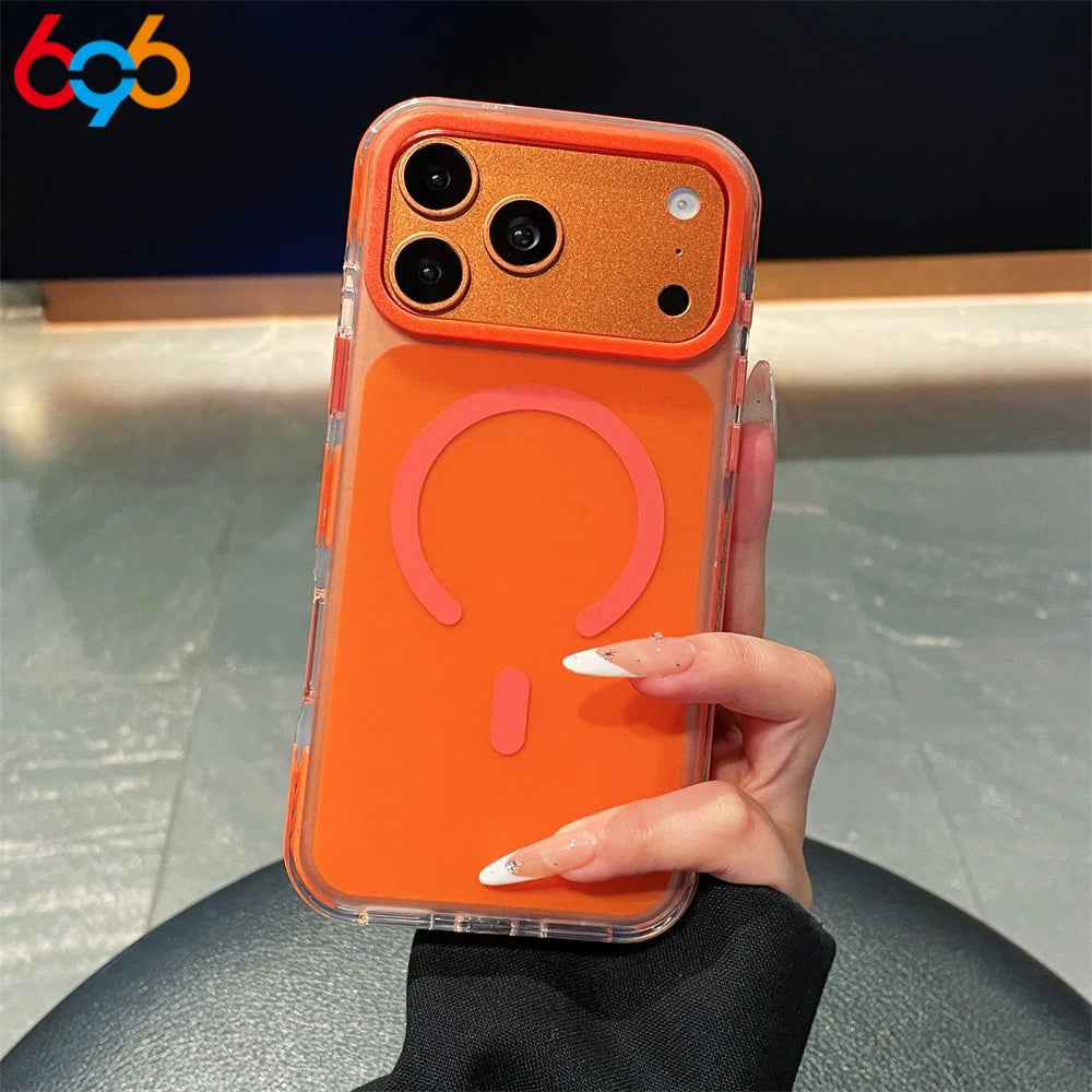 Matte Translucent Case For IPhone 17/16 Pro Max 15 Promax 14/13/17Pro For Magnetic Wireless Charge Cover Man Women Phones Shell Oasis Select OR iPhone 16 Pro