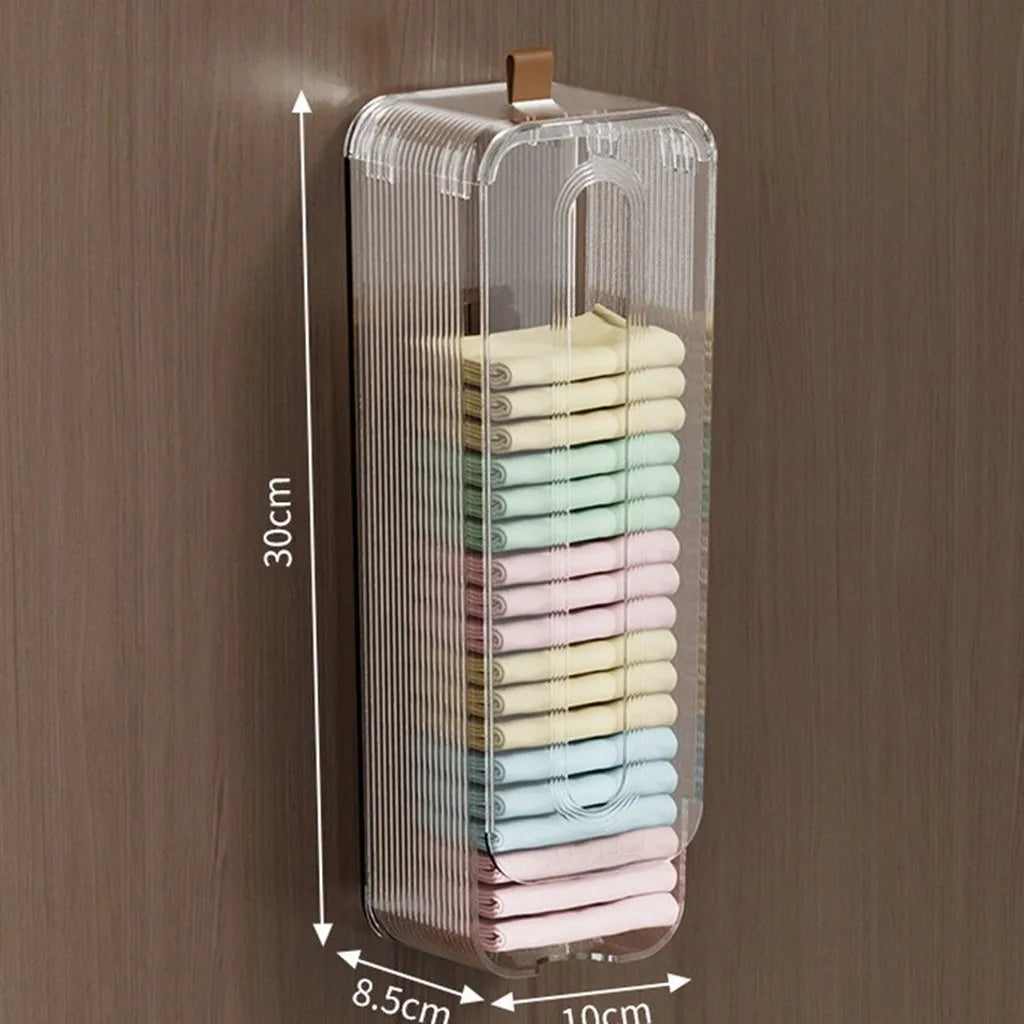 2PCS/1PC-Hanging Closet Organizer for Underwear Socks Panties Space Saving Storage Container Oasis Select Transparent White