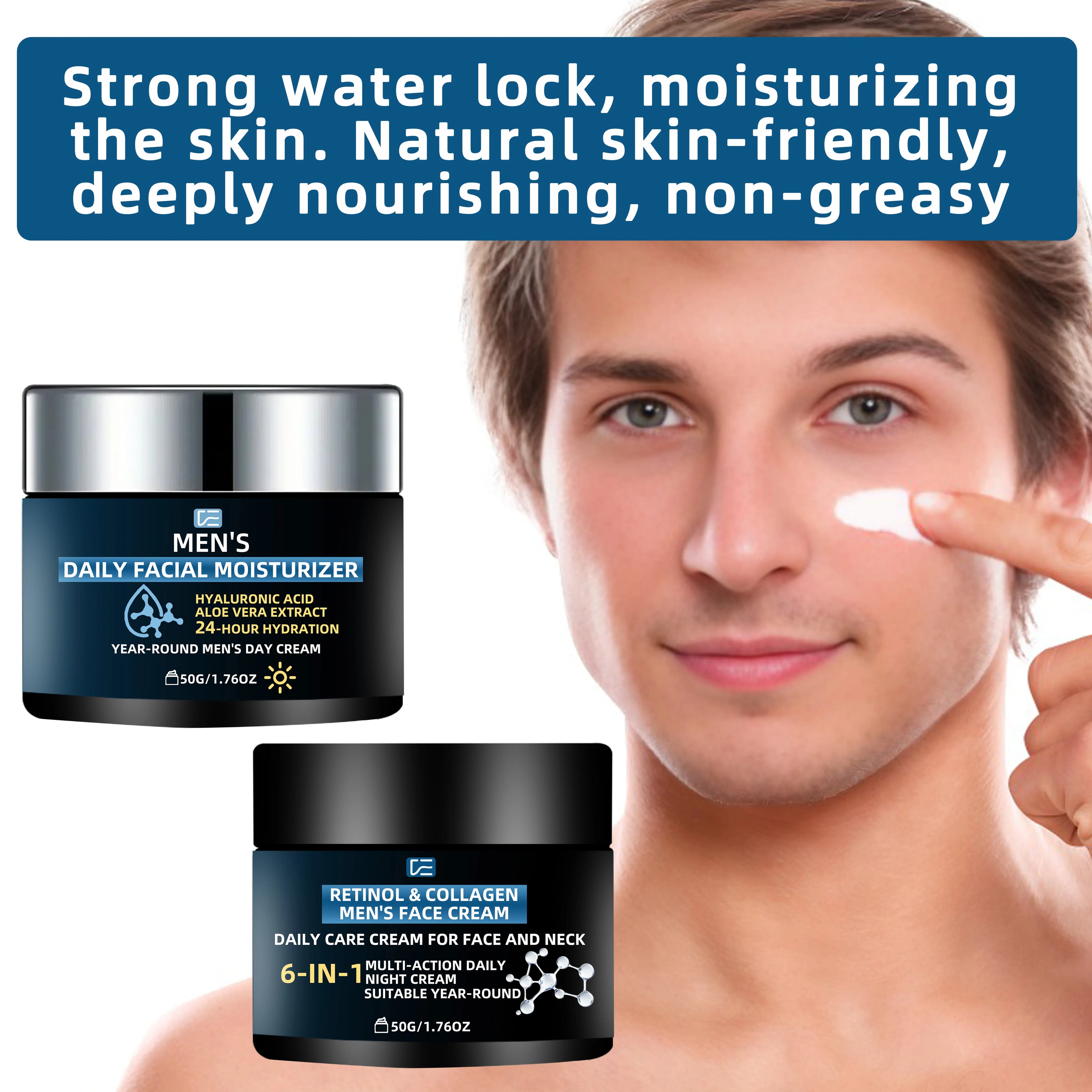 veérenae Men's Day & Night Moisturizing Cream Set | 2pcs