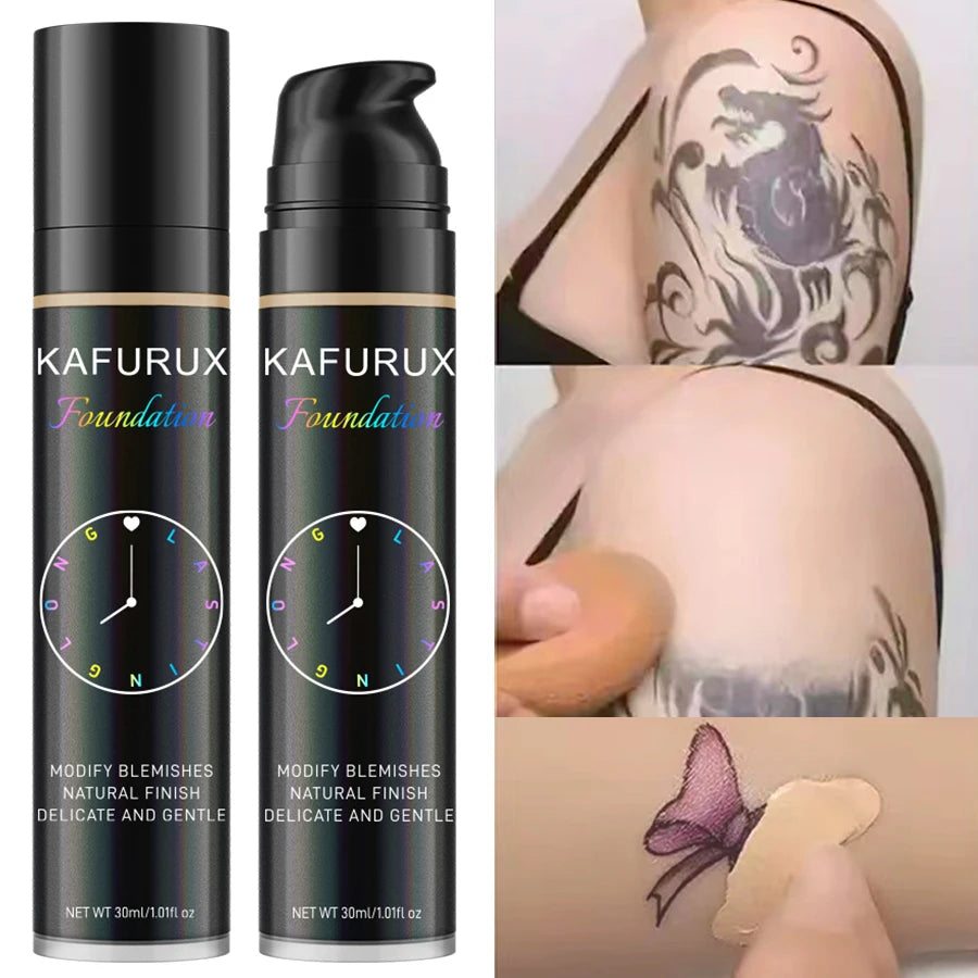 KAFURUX 8-Shade Liquid Foundation – Waterproof Full Coverage