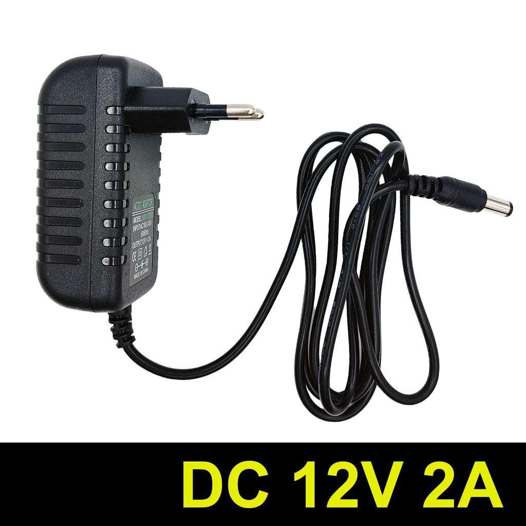Power Adapter EU/US AC 100V-240V To DC 12V 2A Supply Charger Universal Adapter Converter Plug for Camera DVR NVR LED Robot Light Oasis Select EU Plug