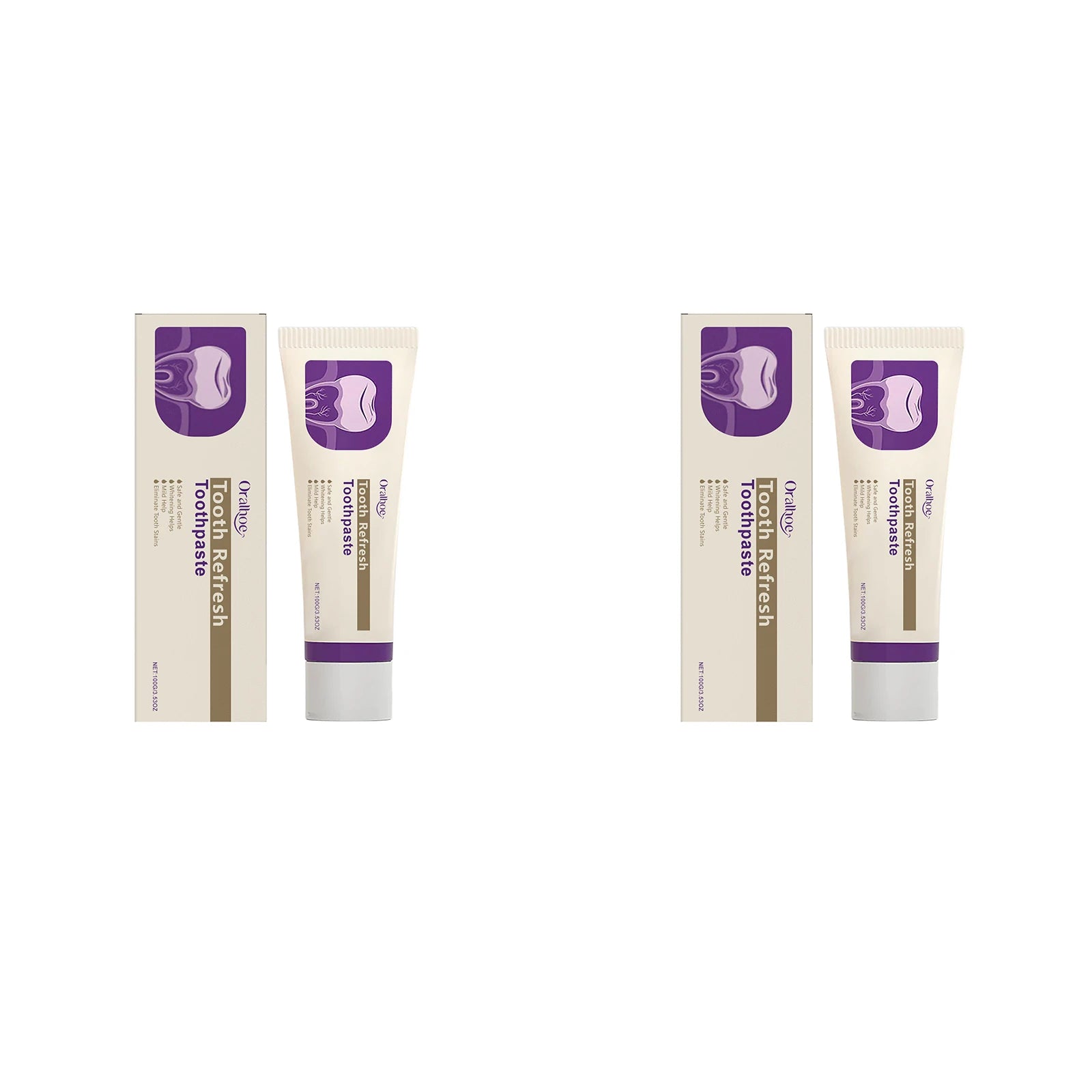 Teeth Refresh Toothpaste Whitening Freshen Breath Intensive Stain Removal Pain Sensitive Brightening Tooth Oral Care Toothpaste Oasis Select 200g boxed