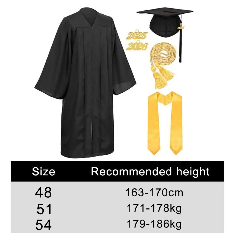 Graduation Cap & Gown Set – Unisex Academic Robe with Tassel Graduation Gown Set Oasis Select