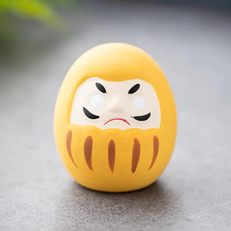 Japanese Ceramic Daruma Statue Daruma Tumbler Crafts Lucky Fortune Ornament Landscape Daruma Doll Fengshui Home Decor Gift Oasis Select A6