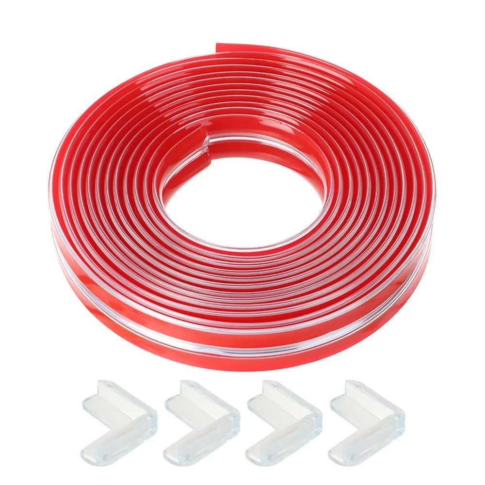 High Quality Self Adhesive Proofing Transparent Sharp Corner Corner Guard Strip Soft Household Furniture Bumper Safety Oasis Select 10mmx4m-4xCorner Pad