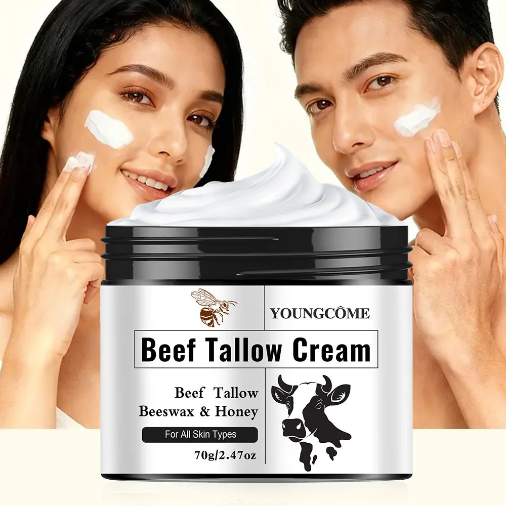 YOUNGCOME Beef Tallow Honey Cream – Hydrating Face Moisturizer
