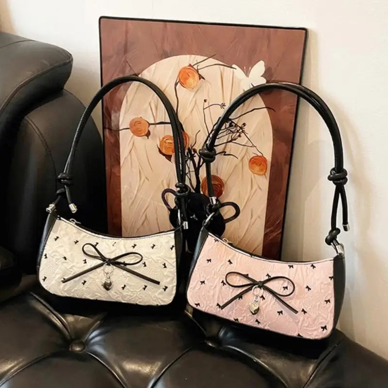 Bow Knot Mini Shoulder Bag – Y2K Women's Underarm Purse