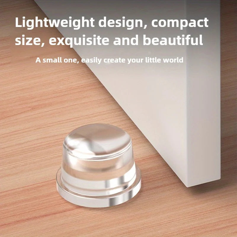 1PC Clear Silicone PET Door Stopper No Drill Under Door Mount Oil Rubbed Anti Slamming For Home Office Travel Use Oasis Select