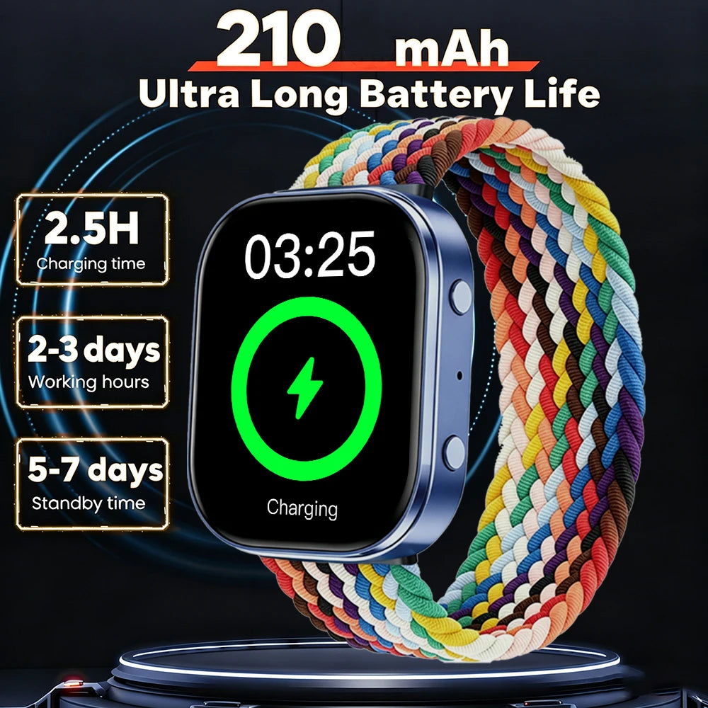 ERUN Waterproof Smartwatch 1.83" HD Bluetooth Calling Unisex