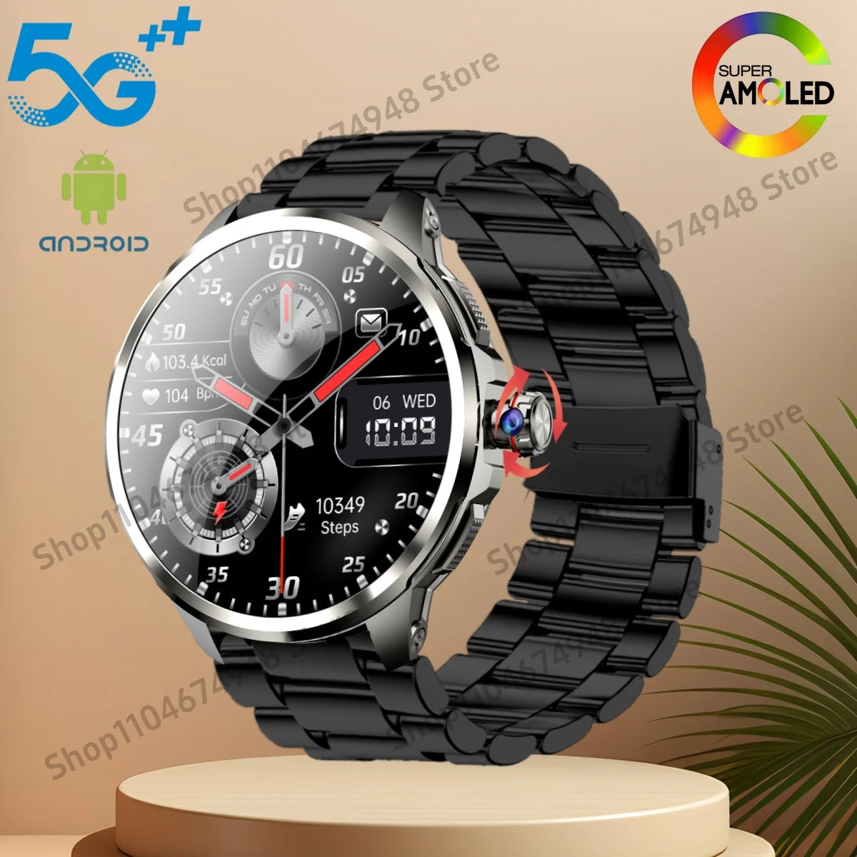 Goldenspike 32GB+256GB Smartwatch 4G/5G LTE 900W Rotary HD Camera GPS WIFI HiSportPro App Bluetooth Smart Watch For IOS Android Oasis Select