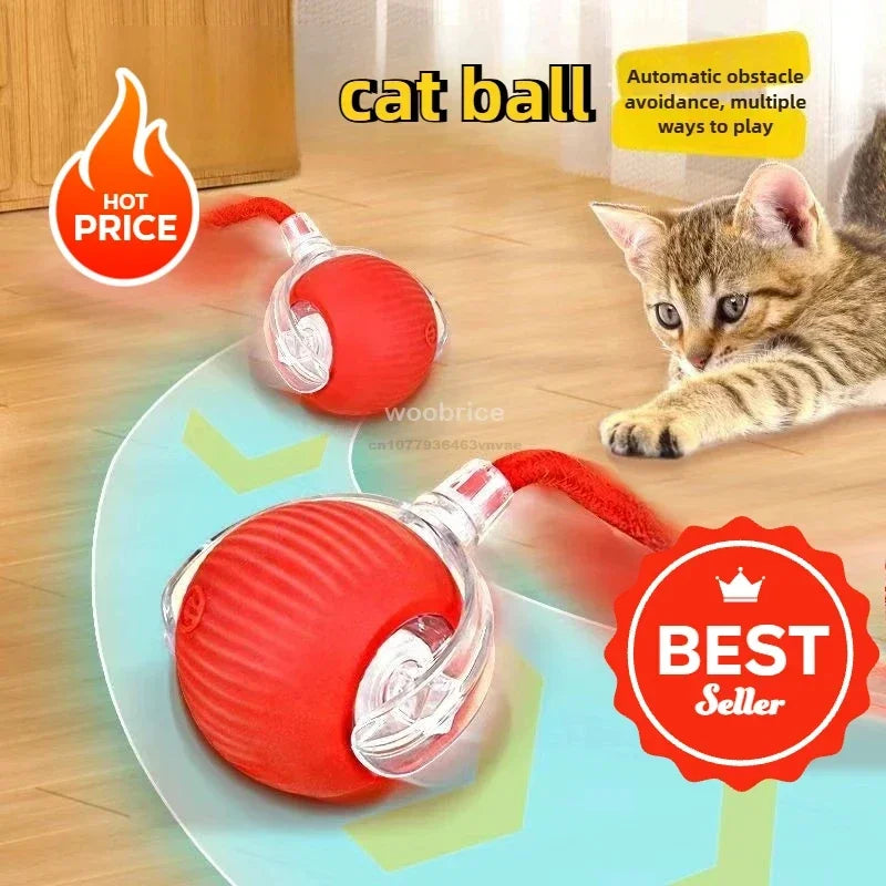 Cat Toys Interactive Ball Cat Accessories Interactive Cat Ball Kitten CatBall Toys Electronic Automatic Rolling Magic Ball Oasis Select