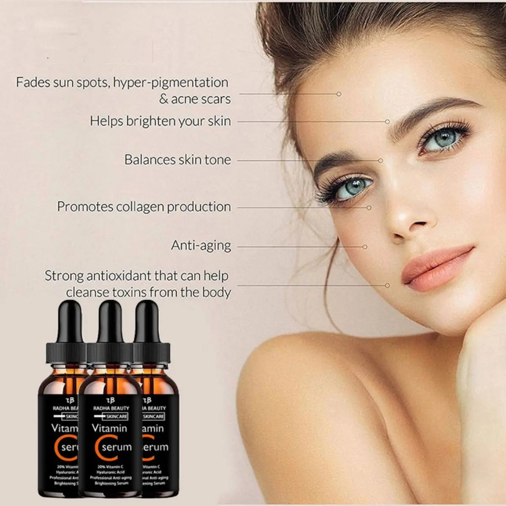 Vitamin C Face Serum – Hyaluronic Acid, Vitamin E & Botanicals
