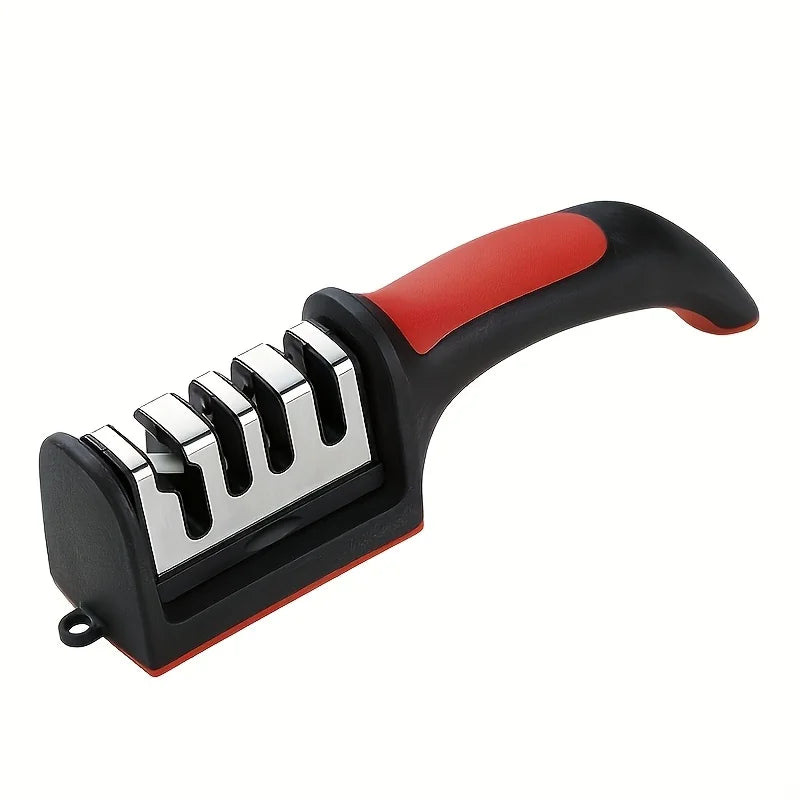 4-Stage Professional Knife Sharpener, Tungsten Steel & Ceramic Stones for Kitchen/Outdoor Knives(Not for Damascussed Edges) Oasis Select