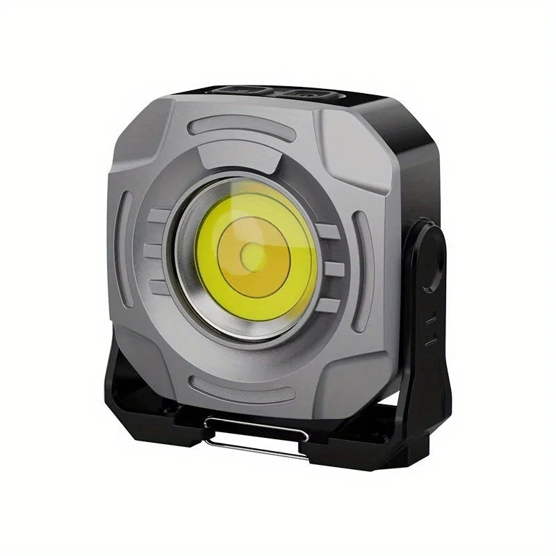 Mini Keychain COB Work Light 6 Modes USB Rechargeable Flashlight Portable Emergency Torch Camping Lights with Magnet Oasis Select Gray type Built-in battery