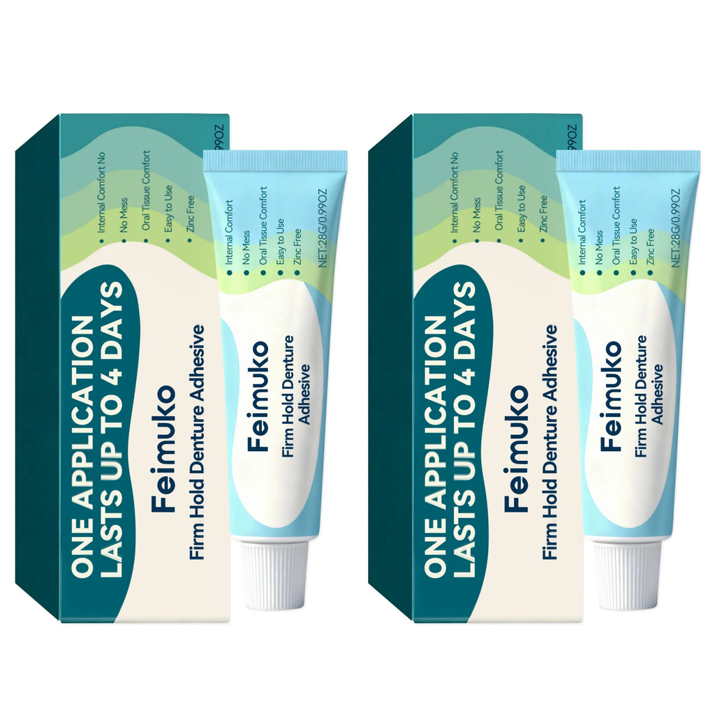 FEIMUKO Denture Adhesive Cream – Firm Hold & Gum Relief