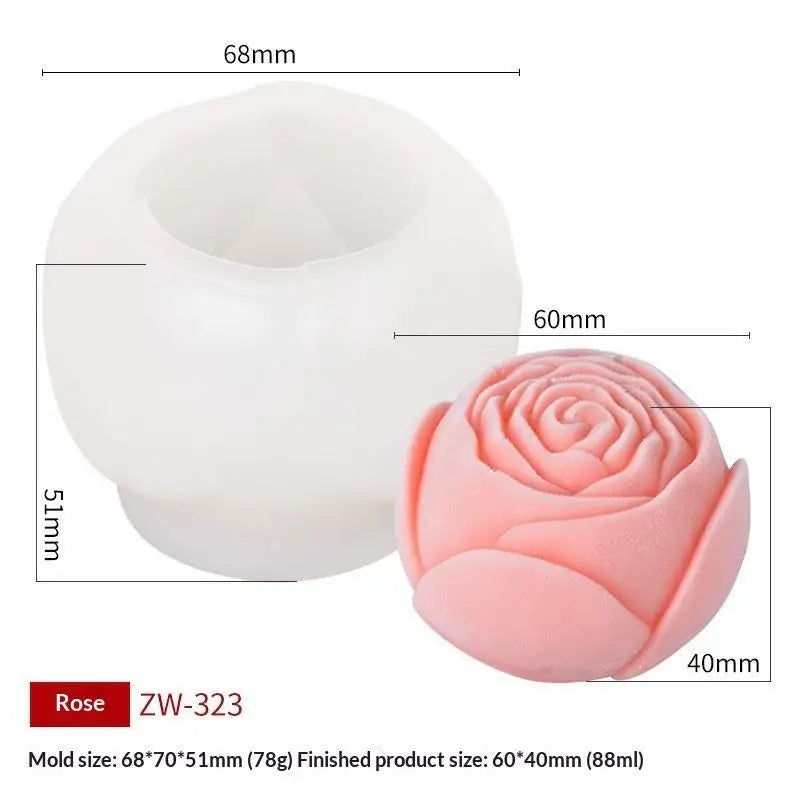 Non-Stick Flower Rice Cake Silicone Mold Flower Shape Mold For Mooncake Mung Bean Cake Dessert DIY Baking Tool Oasis Select F