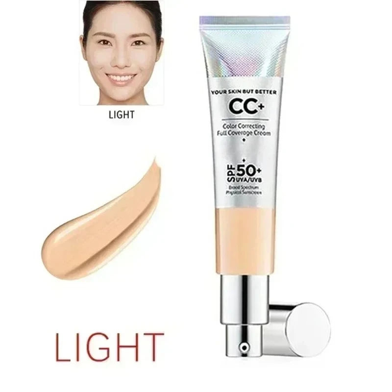 Makeup Tool Kits Concealer Cc+ Cream Spf50 Brighten Skin Tone Pores Concealer Sunscreen Makeup Whitening Liquid Foundation Oasis Select WIHT BARREL