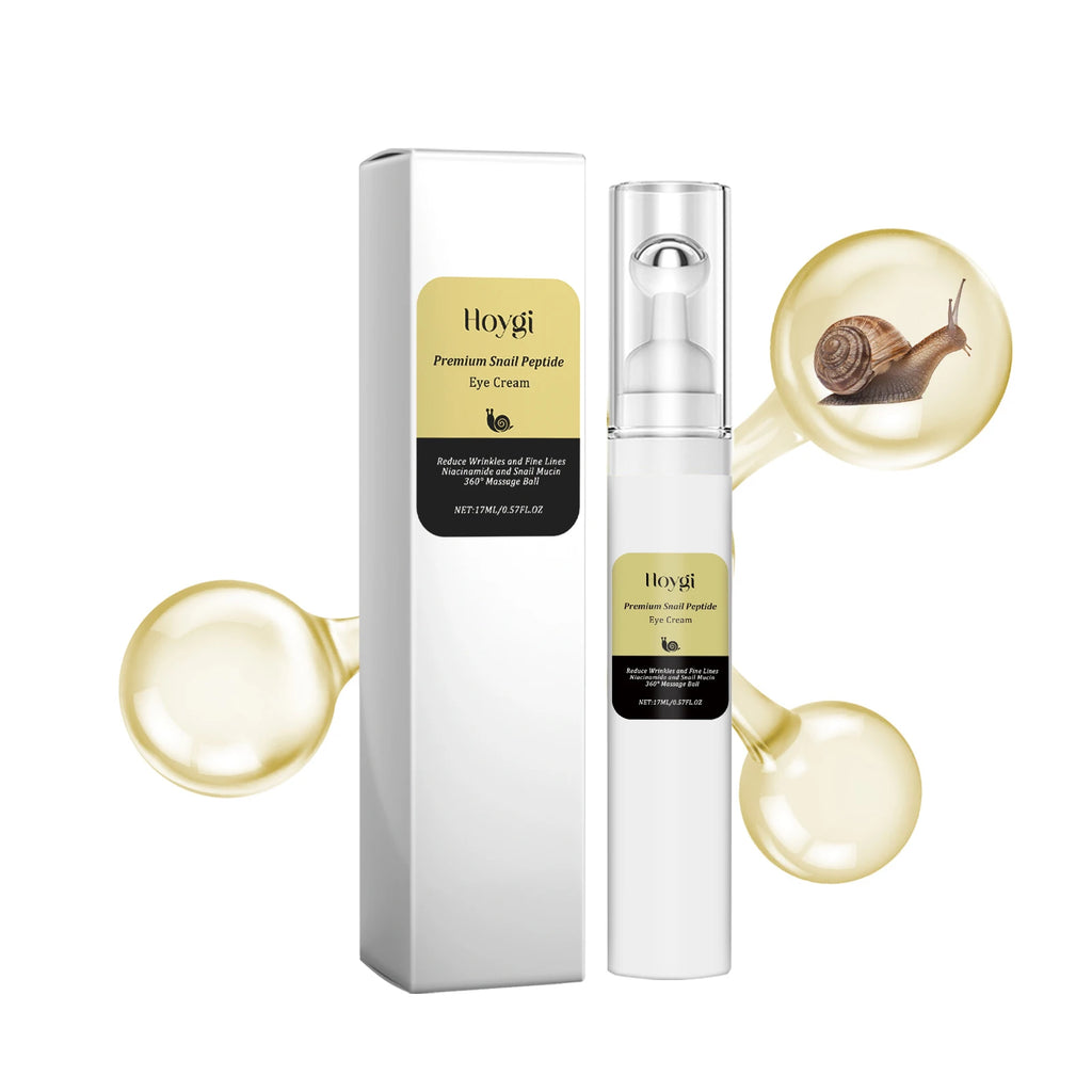 Snail Peptide Eye Cream Remove Eye Bag Anti-Puffiness Fade Dark Circle Firming Skin Roller Massage Nourishing Care Eye Cream Oasis Select 17ml Boxed