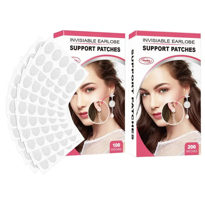 Clear Earring Support Patches Invisible Ear Lobe Protectors For Heavy Earrings Earring Ear Support 100Pcs/200Pcs Heavy Earrings Oasis Select