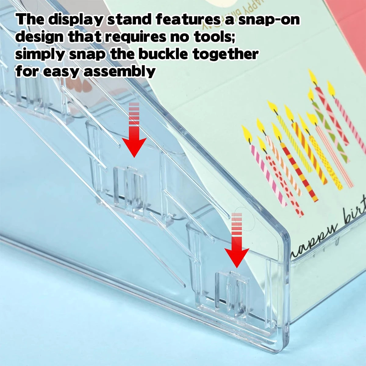 1pc Acrylic Tiered Multi-Layer Card Display Stand for Trading Greeting Card Shop Display Shelf Sports Card Business Card Holder Oasis Select