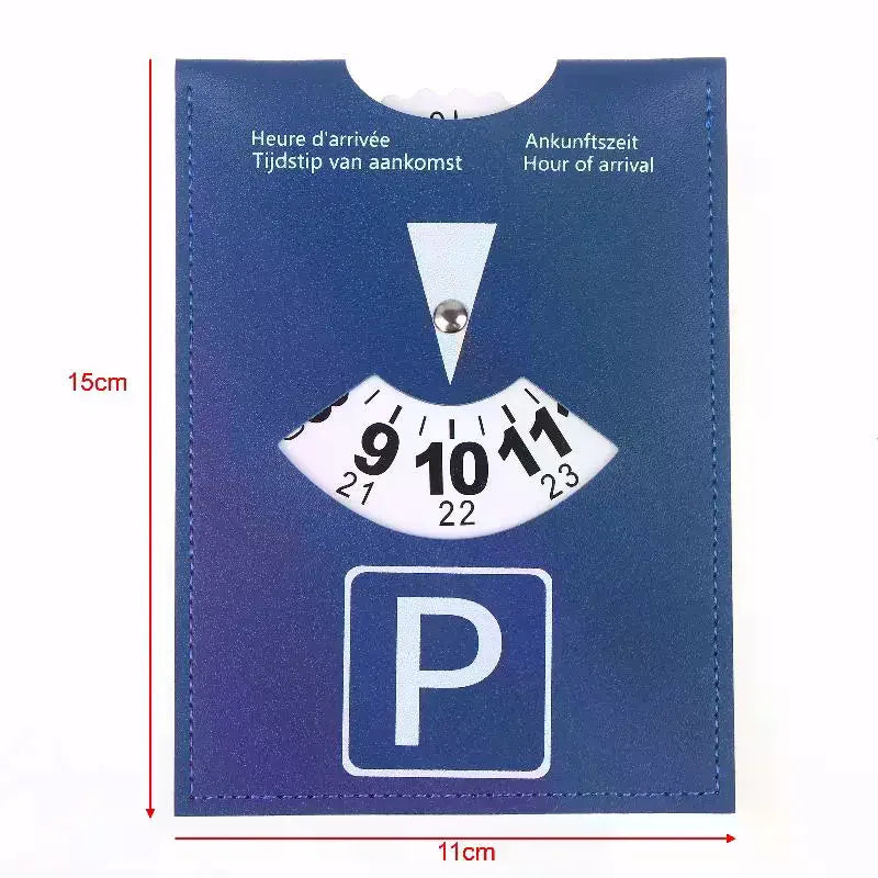 Reliable 4-Language PU Leather Parking Disc - European Design Universal Fit for Cars. Oasis Select