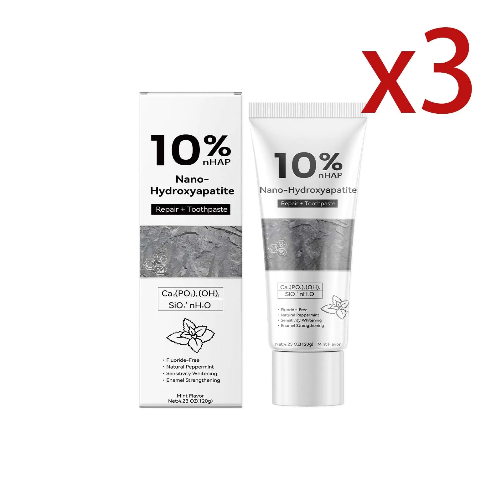 Teeth Brighten Repairing Toothpaste Enhance Tooth Enamel Relieve Gum Discomfort Removing Dental Plaque Fresh Breath Toothpaste Oasis Select 3x120g