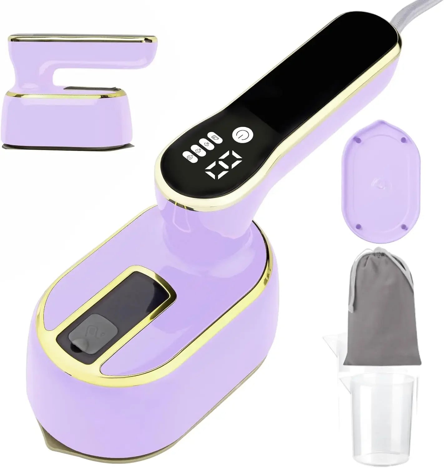 URGGU Handheld Steam Iron LCD & Steam Brush | Portable Mini Iron