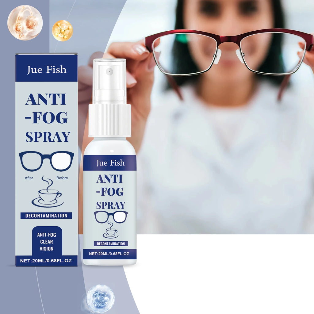 Jue Fish Anti Fog Spray Glasses Anti Fogging Cleaning Lenses Clear Vision Waterproof Portable Defogger Remove Lens Fog Spray Oasis Select