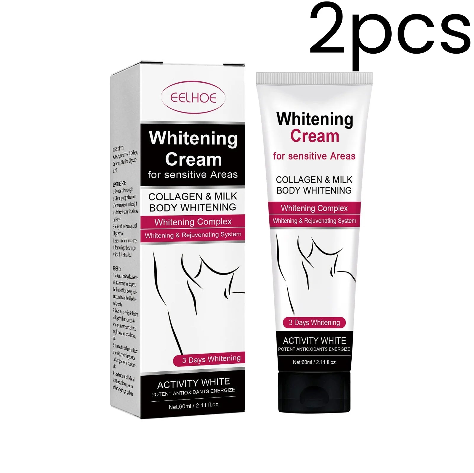 EELHOE Underarm Brightening Cream – Dark Armpit Repair 60ml Underarm Brightening Cream Oasis Select 2pcs