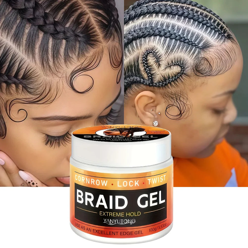 Styling Braiding Gel Wax Carbomer Long Lasting Strong Hold Pomade Anti-Frizz Smooth Hair Finishing Shaping Hair Edge Control Oasis Select