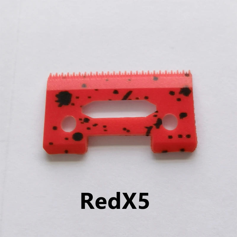 1/3/5Pcs Ceramic Clipper Blades Professional Head Replacement Barber Accessories Solid Color/Camouflage Color Ceramic Blade Oasis Select 110-RedX5