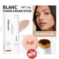 Lakerain Color Changing Foundation Stick Full Coverage Matte Finish Dual-Ended Brush & Stick Waterproof Smooth Foundation Makeup Oasis Select 4give away puff