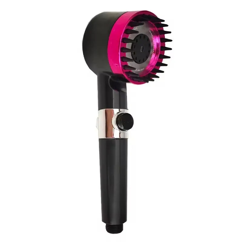 High Pressurized Filter Gold Shower Head 3 Modes Adjustable Spray With Massage Brush Rain Faucet Shower Set Bathroom Accessory Oasis Select Black Shower