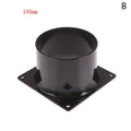 Black Flange Connector 75/100/120/150mm Plastic Square Bottom Straight Flange Air Inlet And Outlet Air Ducting Connection Flange Oasis Select 100MM