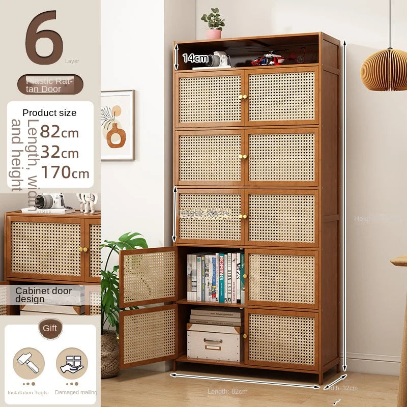 Bookcase with door, multi-layer storage rack, seam storage cabinet, living room display cabinet, bookshelf Oasis Select 82cmA
