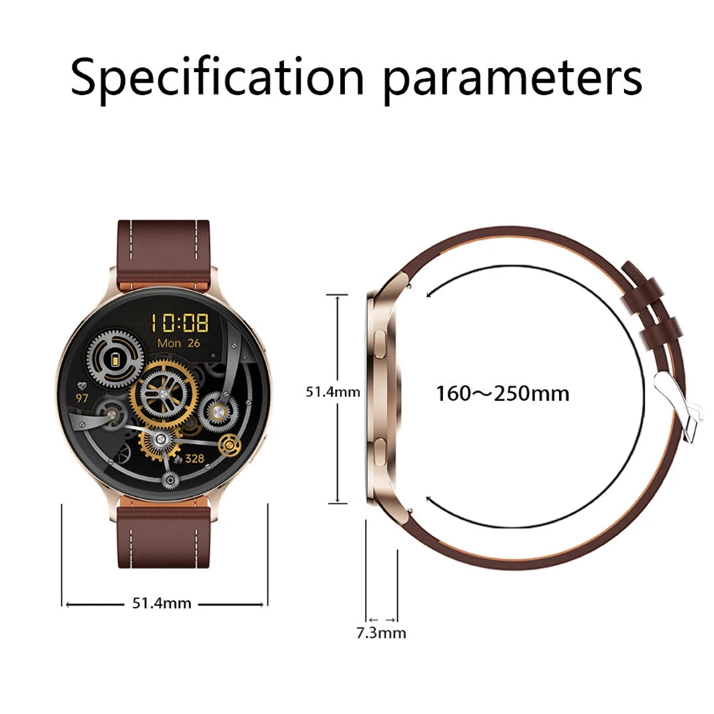 BT Call Smartwatch 1.75 Inch AMOLED Screen 6.9mm Ultra Thin Body Smart Watches Women Heartrate 3D Dynamic Dial Sports Lady Music Oasis Select