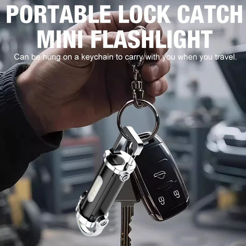 Mini Keychain Flashlight 300LM | 7 Modes, Waterproof, Type-C