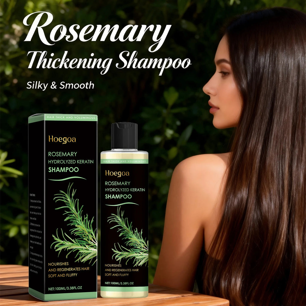 Rosemary Hydrolyzed Keratin Shampoo Nourushes Regenerate Hair Fluffy Oil Control Cleansing Scalp Refreshing Thickening Shampoo Oasis Select