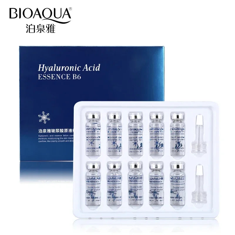 BIOAQUA 10pcs/lot Moisturizing Vitamins Hyaluronic Acid Serum Facial Skin Care Anti Wrinkle Anti Aging Collagen Essence Liquid Oasis Select