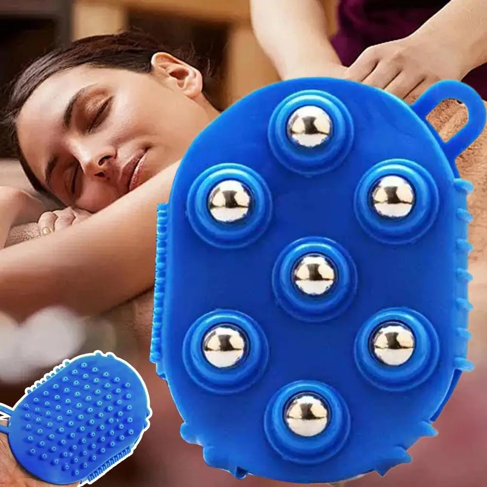 Double-Sided Massage Glove – 7-Bead & Steel Ball Brush Massage Glove Oasis Select