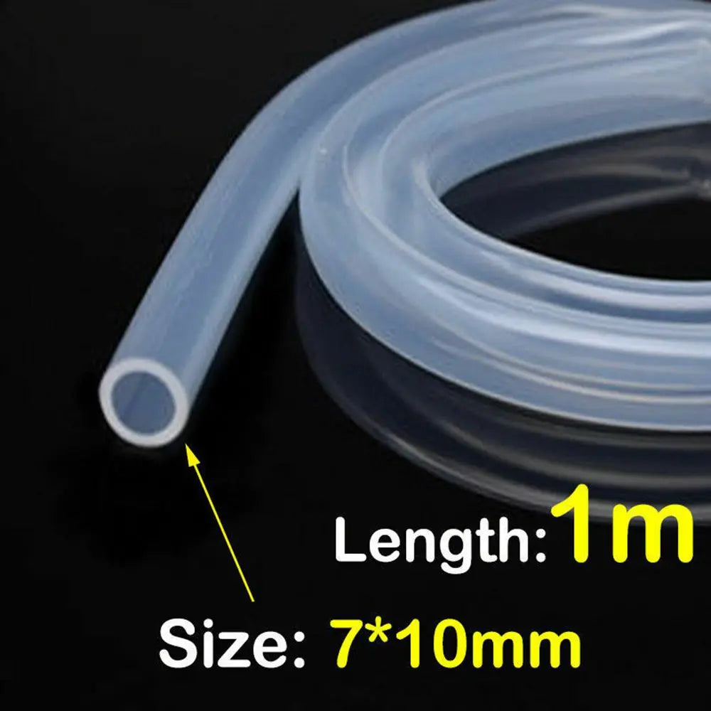 Food Grade Translucent Silicone Tube Soft Rubber Clear Hose Pipe Flexible Lightness Beverage Beer Milk Water Purifiers Hose Oasis Select 7X10mm